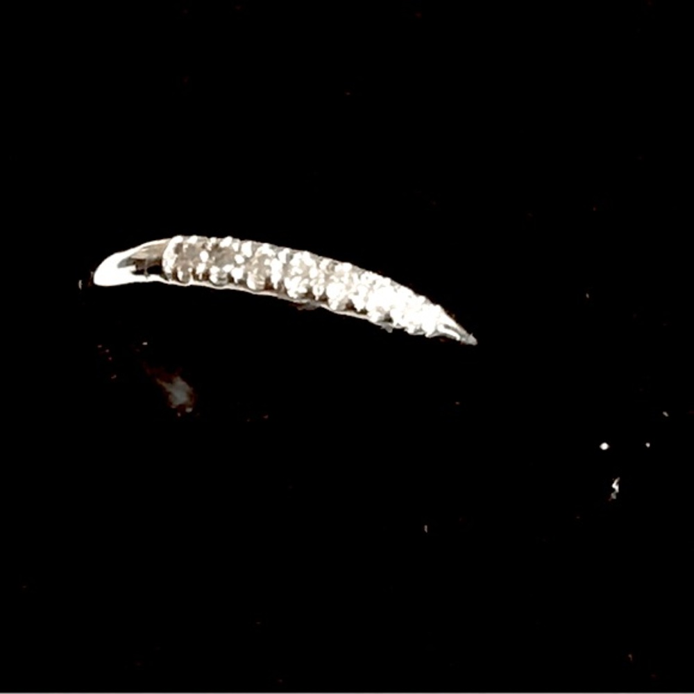$1015 Size 4.5 WWAKE White Gold & Diamond Open Slice Ring - Picture 5 of 13